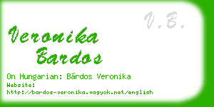 veronika bardos business card